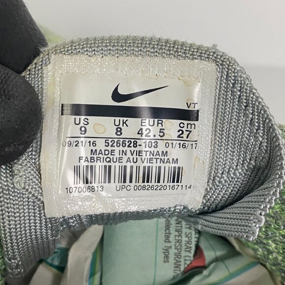 Nike Flyknit Racer Running Shoes Men's 9 Pistachio Green Sneakers 526628 103 - Picture 16 of 16
